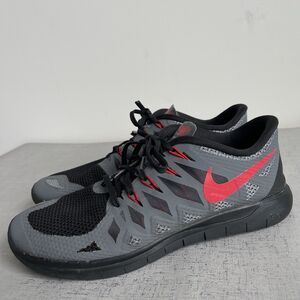 Nike Free 5.0 Nike ID Running Shoes Sneakers Women's Size 10 Gray/Black/Red